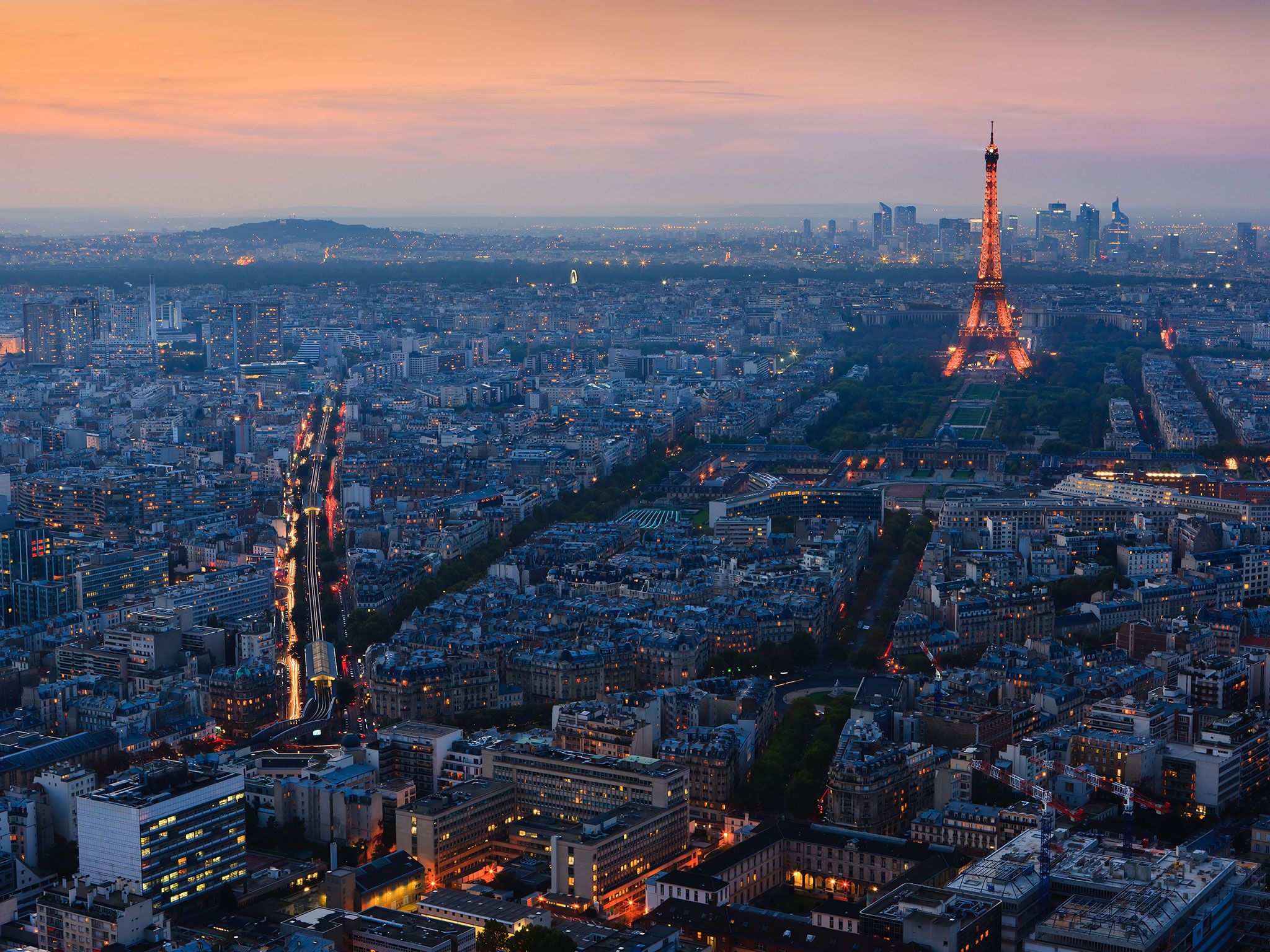 Haussmannian Paris Eiffel Tower Sunset View